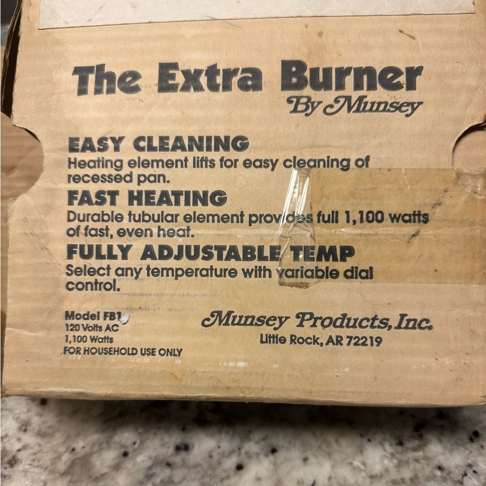 Vintage 1986 Hot plate extra burner by Munsey works great. - Picture 4 of 5
